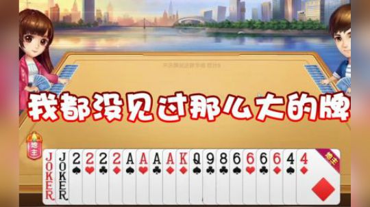 我从来没见过那么大的牌！