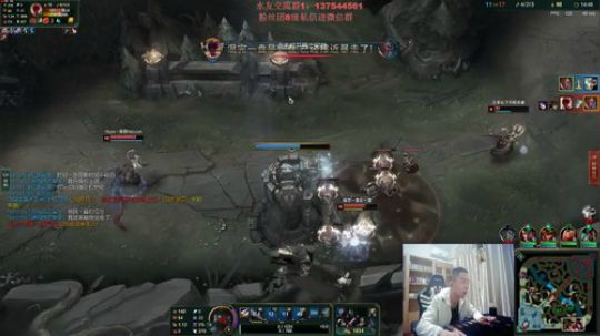 我在斗鱼看暗夜猎手光头强直播英雄联盟