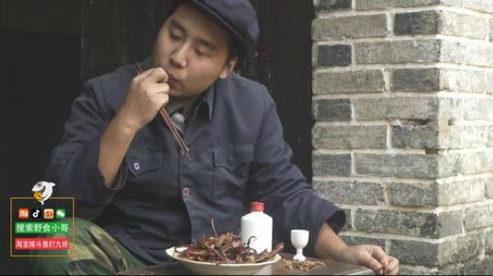 我在斗鱼看野食小哥直播美食