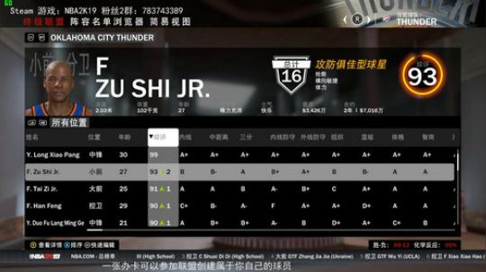 【NBA2K19-水友联盟-诸神之战】 2019-06-27 00点场
