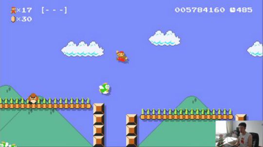 我在斗鱼看超级花美男直播马里奥制造