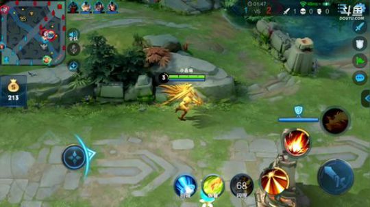 我在斗鱼看林蒙m直播王者荣耀