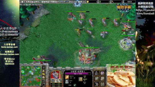 我在斗鱼看大帝LioN直播魔兽争霸