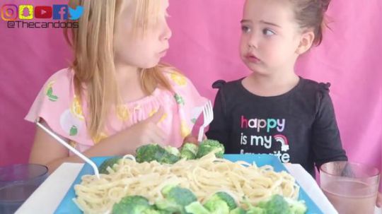 【The Candoos】可爱小天使吃意面+西兰花