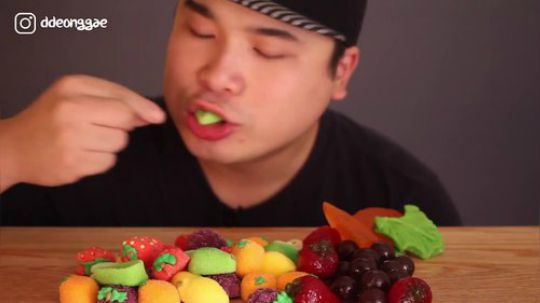 【Ddeonggae吃播】水果软糖水果棉花糖