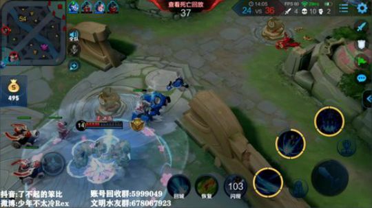 我在斗鱼看少年不太冷Rex直播王者荣耀