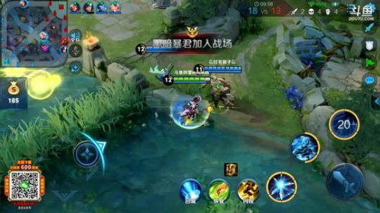 我在斗鱼看林蒙m直播王者荣耀