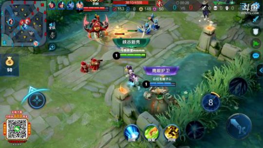 我在斗鱼看林蒙m直播王者荣耀