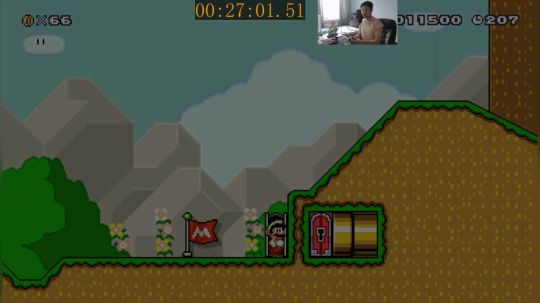 我在斗鱼看超级花美男直播马里奥制造