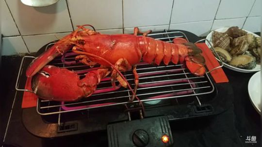 我在斗鱼看威海大叔直播美食