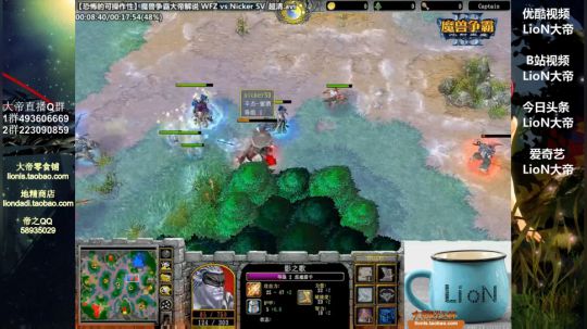 我在斗鱼看大帝LioN直播魔兽争霸