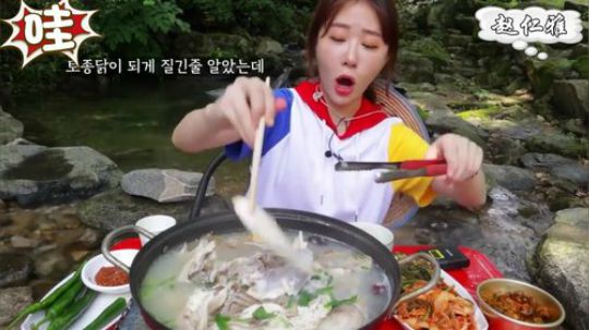 - BJ赵仁雅 在溪谷里度假吃清炖鸡！