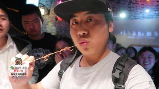 我在斗鱼看野食小哥直播美食