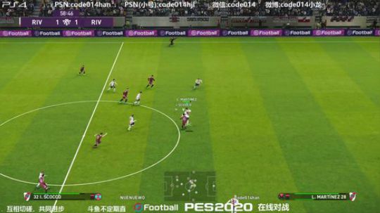 实况足球PS4 pes2020试玩版在线快速比赛0822