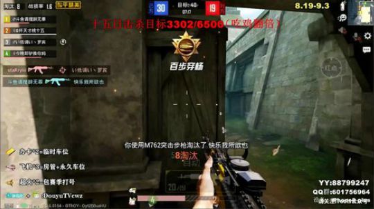 AK大魔王 挑战15日达成6500击杀数 2019-08-27 14点场