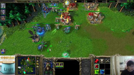 我在斗鱼看大帝LioN直播魔兽争霸