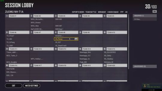 V5紫蓝Perse : 训练赛咯~ 2019-09-04 15点场