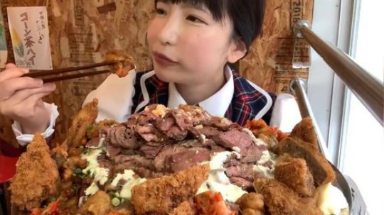 【萌梓】吃挑战大份海马盖饭赢取大奖