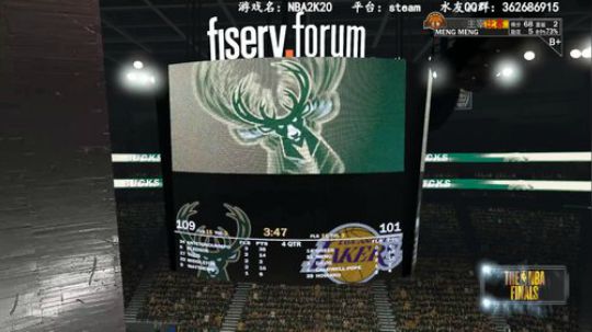 NBA2K20，今天总决赛，湖人总冠军 2019-09-16 00点场
