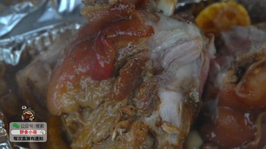 我在斗鱼看野食小哥直播美食