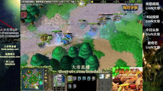 我在斗鱼看大帝LioN直播魔兽争霸