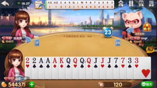 猪猪抓了三炸加对2，不想打春天的话估计能赢