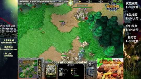 我在斗鱼看大帝LioN直播魔兽争霸