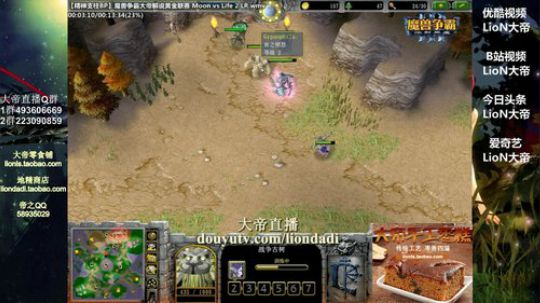 我在斗鱼看大帝LioN直播魔兽争霸