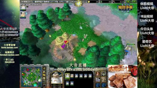 我在斗鱼看大帝LioN直播魔兽争霸