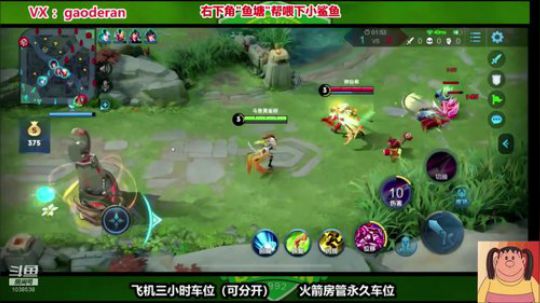 我在斗鱼看黄雀1691直播王者荣耀