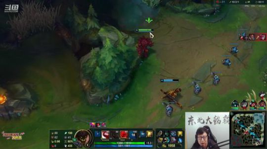 我在斗鱼看东北大鹌鹑直播英雄联盟