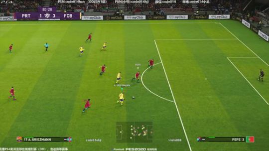 pes2020 实况足球 PS4在线对战 2019-10-29 21点场