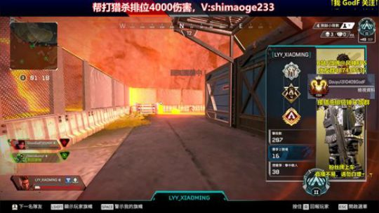 猎杀风:前职业选手帮打排位 帮打排位 2019-11-05 23点场