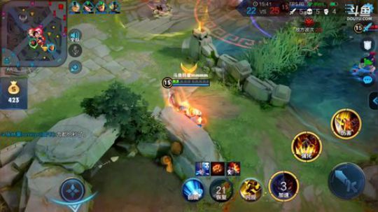 我在斗鱼看林蒙m直播王者荣耀