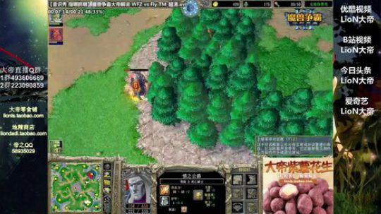 我在斗鱼看大帝LioN直播魔兽争霸