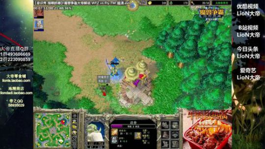 我在斗鱼看大帝LioN直播魔兽争霸