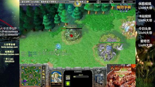 我在斗鱼看大帝LioN直播魔兽争霸
