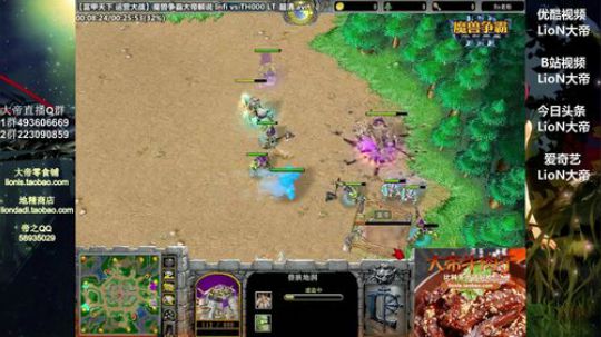 我在斗鱼看大帝LioN直播魔兽争霸