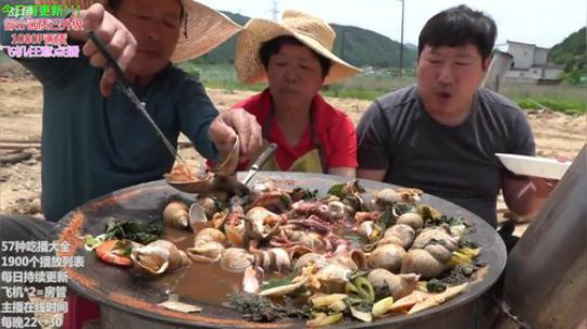 我在斗鱼看暖声小靖哥直播美食视频