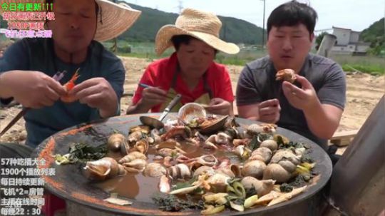 我在斗鱼看暖声小靖哥直播美食视频
