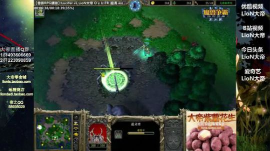 我在斗鱼看大帝LioN直播魔兽争霸