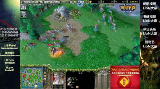 我在斗鱼看大帝LioN直播魔兽争霸