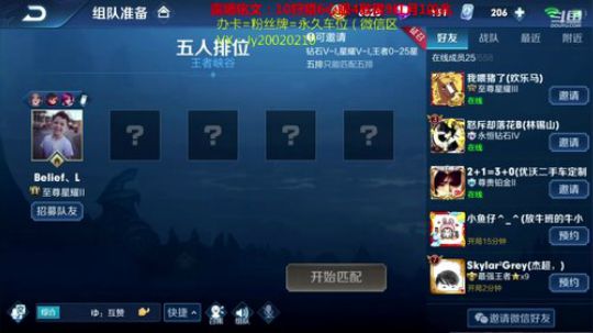 国服露娜带粉微信区区 2020-02-05 22点场