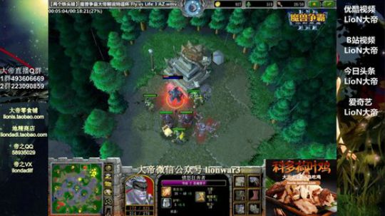 我在斗鱼看大帝LioN直播魔兽争霸