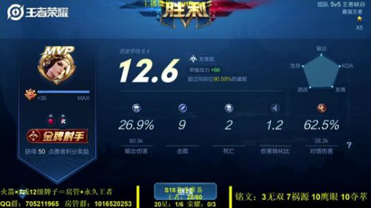 国服虞姬  射手全能系列 2020-02-23 16点场