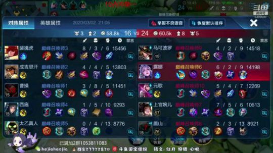 国服第一露娜 6499690 2020-03-02 20点场