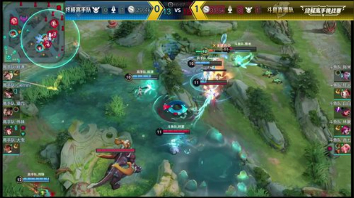 野区大乱战！程潇虞姬残血拿双杀