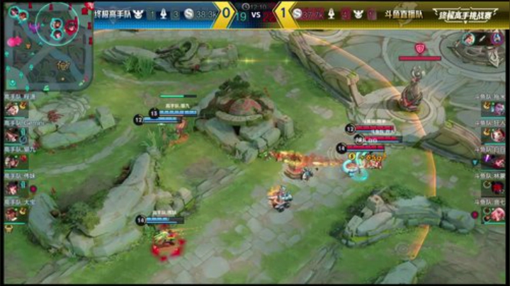 高手队猫九蒙犽伤害炸裂！越塔击杀李元芳