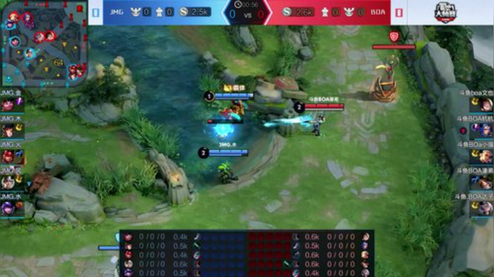 斗鱼王者荣耀大师赛_W3D2 JMG vs BOA 1