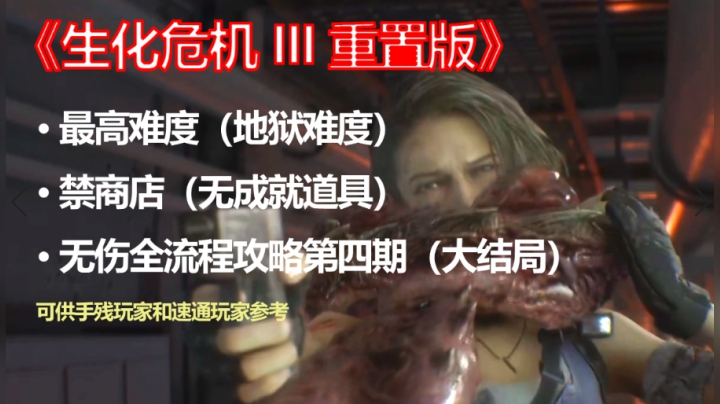 【子御】《生化危机3重置版》最高难度无伤攻略（禁商店）#4